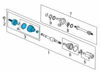 OEM 2022 Honda Accord Joint Set, Outboard (Ntn) Diagram - 44014-TLZ-305