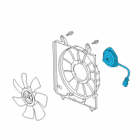 OEM Acura RSX Motor, Cooling Fan Diagram - 38616-PND-003