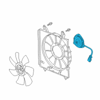 OEM 2004 Acura RSX Motor, Cooling Fan Diagram - 38616-PND-003