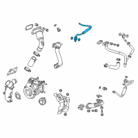 OEM Cadillac Water Return Tube Diagram - 12621877