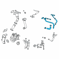 OEM Cadillac XTS Water Feed Tube Diagram - 12615958