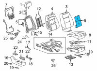 OEM Chevrolet Suburban Seat Back Heater Diagram - 84663286