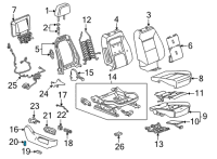 OEM 2022 GMC Yukon Seat Switch Knob Diagram - 84471612