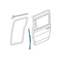 OEM Chrysler Town & Country Seal-Rear Door Diagram - 68078282AB