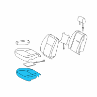 OEM Toyota Tundra Seat Cushion Pad Diagram - 71512-0C030