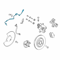 OEM Ford Flex Rear Speed Sensor Diagram - 8A8Z-2C190-A