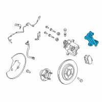 OEM 2018 Ford Police Interceptor Utility Caliper Support Diagram - FB5Z-2B511-B