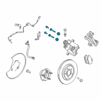 OEM Ford Special Service Police Sedan Caliper Mount Kit Diagram - DG1Z-2C150-B