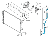 OEM 2022 Hyundai Elantra Hose Assembly-Inverter Radiator, Lo Diagram - 25436-BY000