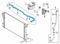 OEM Hyundai Elantra Hose Assembly-Inverter Radiator, Up Diagram - 25435-BY000