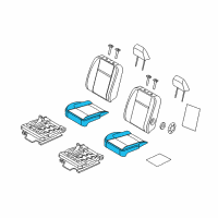 OEM 2009 Dodge Ram 2500 Seat Cushion Foam Diagram - 5183037AA