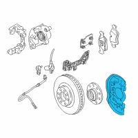 OEM Saturn LS1 Shield, Front Brake Diagram - 21019231