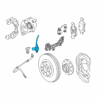 OEM 2001 Saturn LW300 Front Speed Sensor Diagram - 22702365