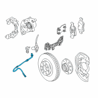 OEM 2002 Saturn LW200 Brake Hose Diagram - 9127444