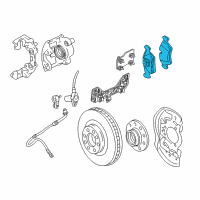 OEM Saturn LS Pad Kit, Front Disc Brake Diagram - 21019628