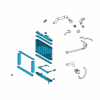 OEM Lexus IS300 Radiator Assembly Diagram - 16400-46561