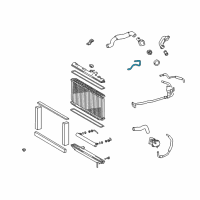 OEM 2002 Lexus IS300 Hose Or Pipe(For Radiator Reserve Tank) Diagram - 16565-46070