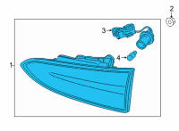 OEM 2021 Hyundai Santa Fe Lamp Assembly-Rear Comb Inside, RH Diagram - 92404-S2500