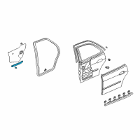 OEM 2006 Acura MDX Weatherstrip, Rear (Lower) Diagram - 72826-S3V-A01