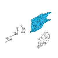 OEM Saturn Astra Shroud, Engine Coolant Fan Diagram - 13147276