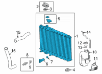 OEM 2022 Honda Civic W-RADIATOR Diagram - 19010-64S-A01