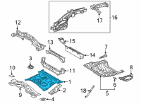 OEM Lexus NX250 Floor Pan Diagram - 5821142020