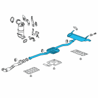 OEM 2019 Chevrolet Equinox Muffler & Pipe Diagram - 84492283