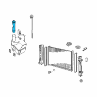 OEM 2006 Pontiac GTO Coolant Recovery Reservoir Pipe Diagram - 92101622