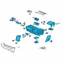 OEM 2013 Chevrolet Malibu Console Asm-Front Floor *Jet Black Diagram - 22909538