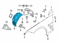 OEM BMW M850i xDrive Gran Coupe COVER, WHEELHOUSING, FR. SEC Diagram - 51-71-7-374-735