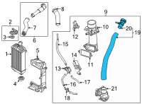 OEM 2022 Hyundai Santa Cruz Hose Assembly C-RECIRCULATION Sole Diagram - 28284-2S315