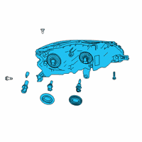 OEM 2020 Nissan Altima Driver Side Headlight Assembly Diagram - 26060-6CA0A