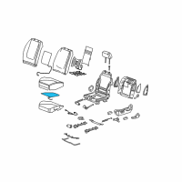 OEM 2008 Chevrolet Malibu Heater, Driver Seat Cushion Diagram - 10371624