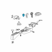 OEM 2010 Honda Fit Knob, Change Lever *NH683L* (NEUTRAL SHINE SILVER) Diagram - 54102-SAA-013ZG