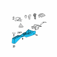 OEM 2009 Honda Fit Console, Center *NH167L* (GRAPHITE BLACK) Diagram - 83401-TF0-G01ZA