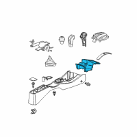 OEM 2010 Honda Fit Lid Assy., Console *NH167L* (GRAPHITE BLACK) Diagram - 83403-TK6-A01ZA