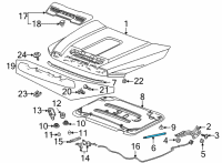 OEM GMC Sierra 2500 HD Support Strut Diagram - 84746605