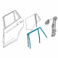 OEM 2016 BMW X1 Window Guide, Left Rear Door Diagram - 51-33-7-362-239