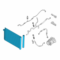 OEM 2015 BMW M6 Gran Coupe Condenser, Air Conditioning Diagram - 64-50-9-109-725