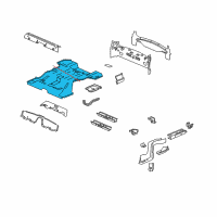 OEM 2009 Cadillac SRX Panel Asm, Rear Compartment (Rear Half Only, Less Rails) Diagram - 89022238