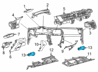 OEM 2021 Lexus UX200 Lamp Assembly, Interior Diagram - 81080-50110