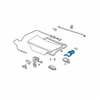 OEM 2001 Acura TL Hinge, Driver Side Trunk Diagram - 68660-S0K-A00ZZ