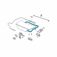 OEM 2001 Acura TL Weatherstrip, Trunk Lid Diagram - 74865-S0K-A00