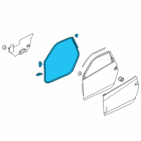 OEM 2014 Honda CR-Z Weatherstrip, L. FR. Door Diagram - 72350-SZT-003