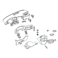 OEM 1999 GMC C3500 Switch, Rear Window Wiper & Washer Diagram - 15687026