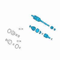OEM 2009 Pontiac Vibe Front Cv Axle Shaft (W/ Wheel Speed Sensor Ring) Diagram - 19205410