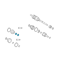 OEM 2009 Pontiac Vibe Clamp, Front Wheel Drive Shaft Cv Joint Boot Inner Diagram - 19183744