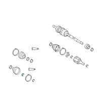OEM Pontiac Vibe Ring, Front Wheel Drive Shaft Tri-Pot Joint Spider Retainer Diagram - 19183743