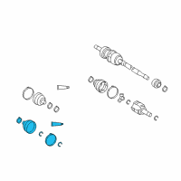 OEM Pontiac Boot Kit, Front Wheel Drive Shaft Tri-Pot Joint Diagram - 19204685