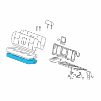 OEM 2010 GMC Sierra 1500 Pad-Rear Seat Cushion Diagram - 22771045
